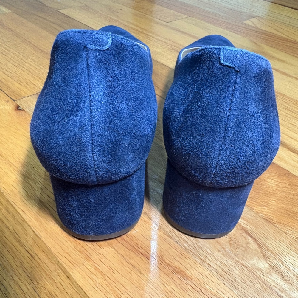 Cole Haan Grand.oS Alanna Blue suede Block Heels Size 9.5 - Picture 10 of 11